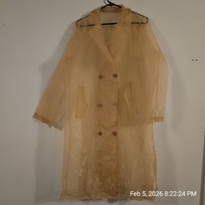 Transparent Gold Trench Coat
